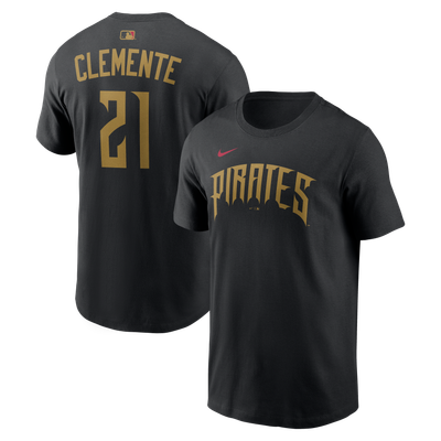 Roberto Clemente Pittsburgh Pirates Nike Men's 2026 City Connect Name & Number T-Shirt - Black